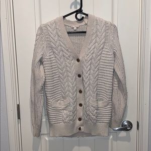 White Gap cardigan sweater